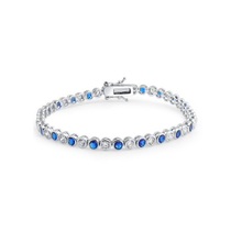 High Quality Gift CZ Bezel Setting 925 silver bracelet YCB147