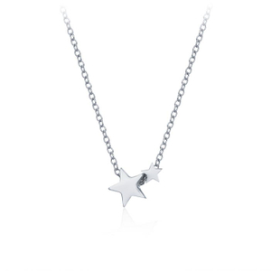 Double Star Necklace in Sterling Silver YCN6879