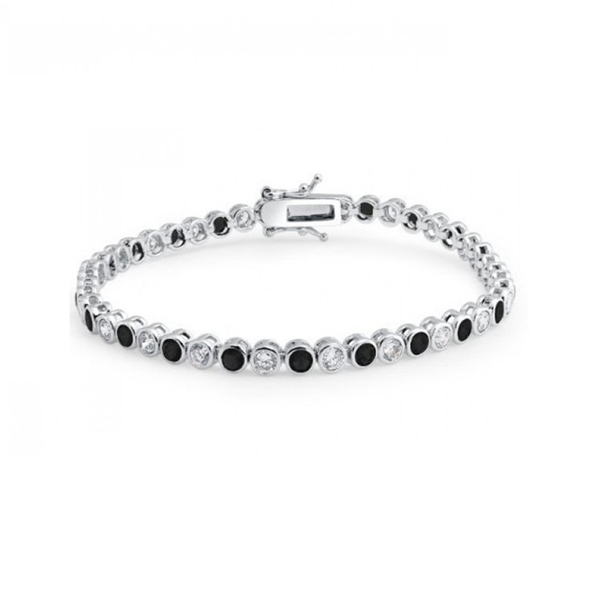 High Quality Gift CZ Bezel Setting 925 silver bracelet YCB147