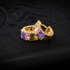 Gold Plated Multicolor CZ Silver Huggie Earring YCE2122