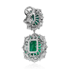 Brazilian Jewelry Emerald Silver Dubai Earrings Women YCE2521