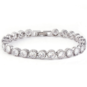AAA CZ Silver Tennis Bracelet Bridal Diamond Bracelet YCB500